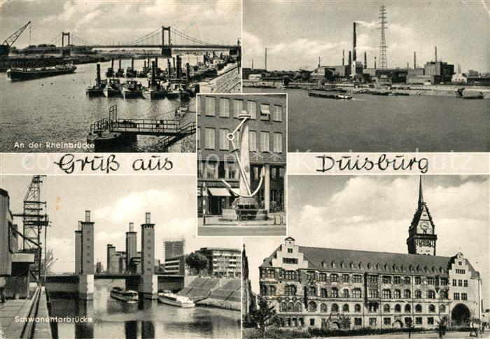 Duisburg Ruhr Rheinbruecke Rheinpartie Schwanentorbruecke