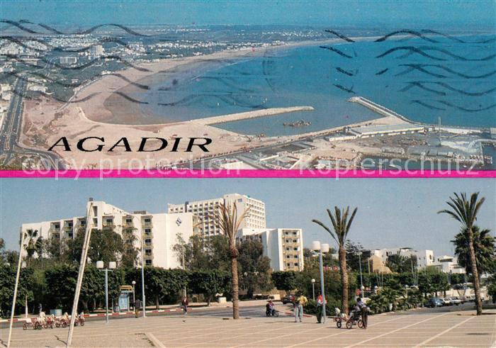 Agadir Vue aerienne Une plage immense