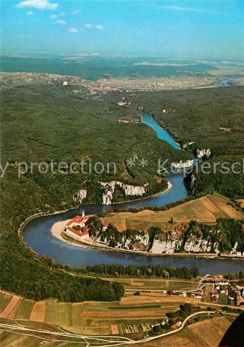 Kelheim Kloster Weltenburg Donaudurchbruch Befreiungshalle Fliegeraufnahme
