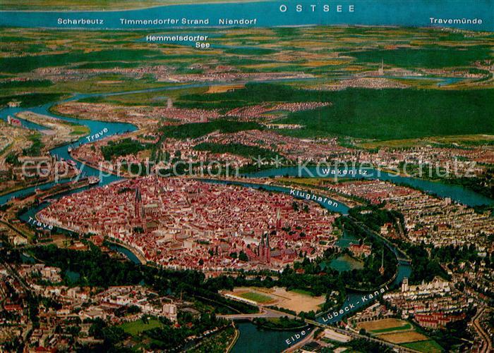 Luebeck Fliegeraufnahme