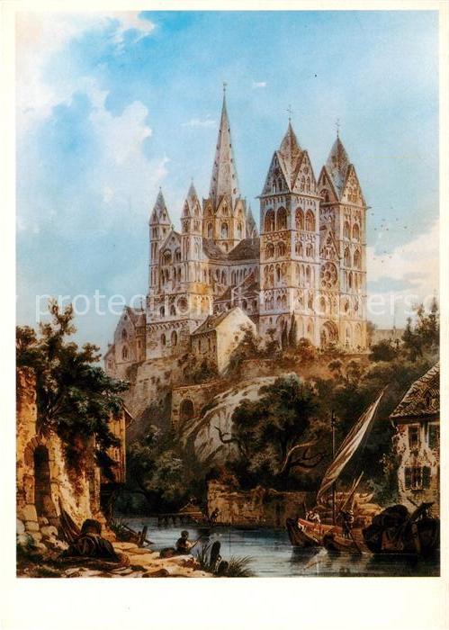 Limburg Lahn Dom Aquarell