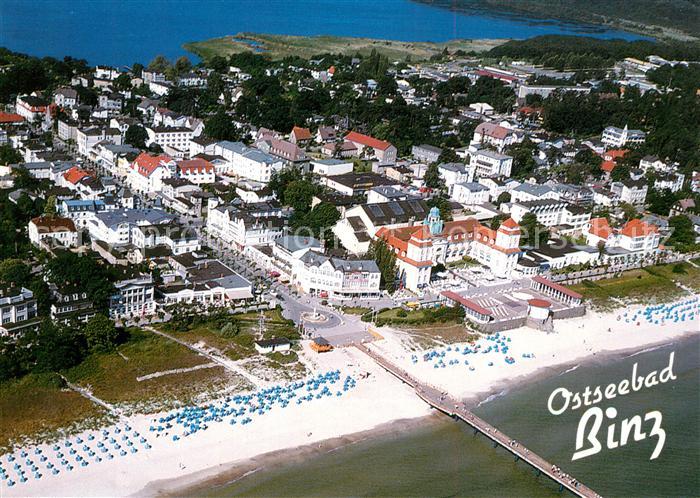 Binz Ruegen Fliegeraufnahme mit Seebruecke