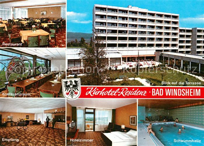 Bad Windsheim Kurhotel Residenz Restaurant Konferenzraum Empfang Hotelzimmer Sch