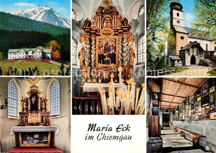 Maria Eck Minoritenkloster mit Hochfelln Gnaden Altar Wallfahrtskirche Antonius