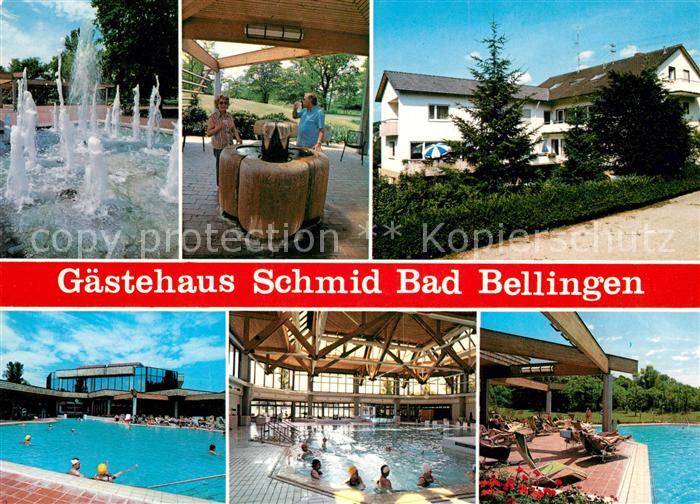 Bad Bellingen Gaestehaus Schmid Wasserspiele Trinkbrunnen Frei und Hallenbad