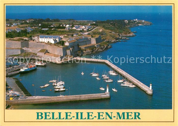 Belle-Ile-en-Mer Le port du Palais et la Citadelle Vue aerienne