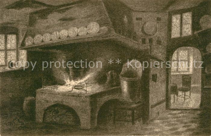 Nuernberg Albrecht Duerer Kueche Kuenstlerkarte