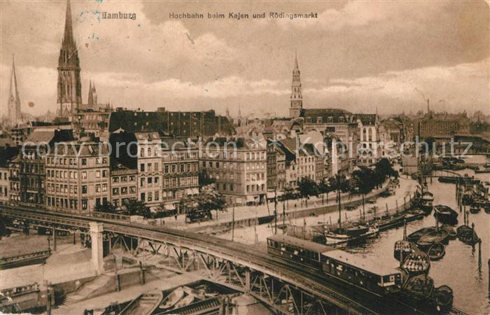 Hamburg Hochbahn Kajen Roedingsmarkt