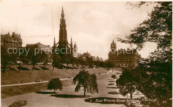 Edinburgh Scotland East Princess Street Gardens