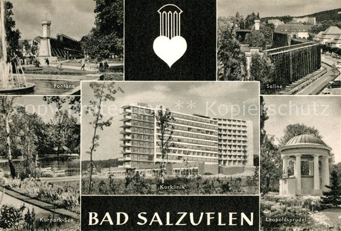 Bad Salzuflen Fontaene Saline Kurpark See Leopoldsprudel Kurklinik