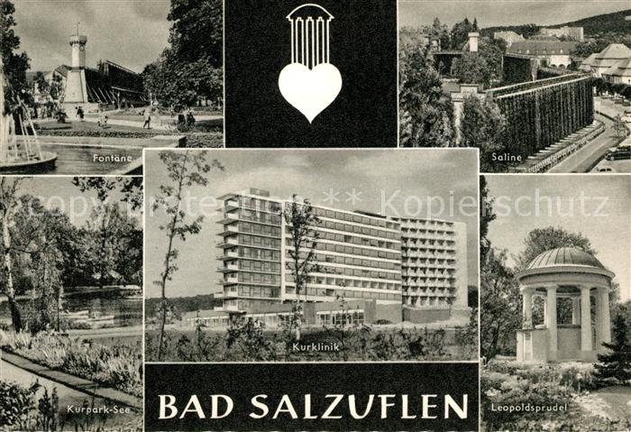 Bad Salzuflen Fontaene Saline Kurpark See Leopoldsprudel Kurklinik