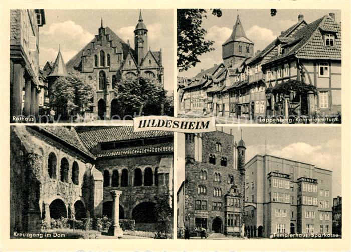 Hildesheim Rathaus Lappenberg Kehrwiederturm Kreuzgang Dom Templerhaus Sparkasse