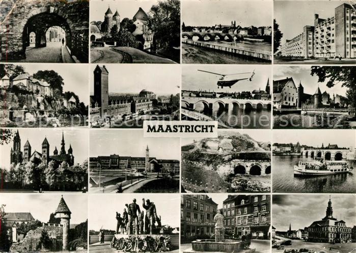 Maastricht Schloss Turm Denkmaeler Rathaus Bruecke