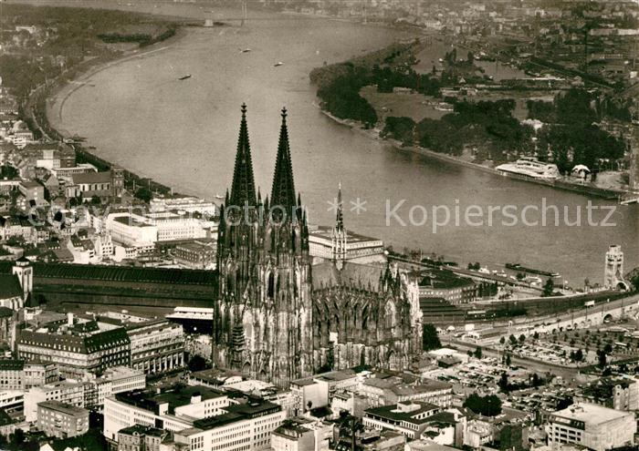Koeln Rhein Fliegeraufnahme Dom