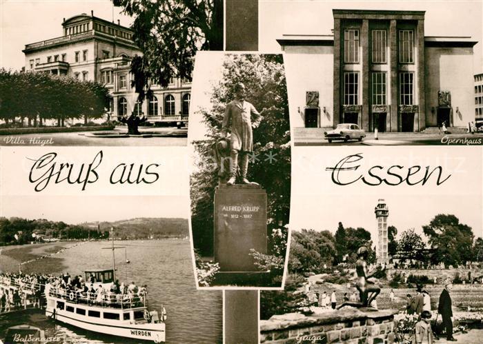 Essen Ruhr Villa Huegel Galdeneysee Opernhaus Gruga Denkmal Alfred Krupp