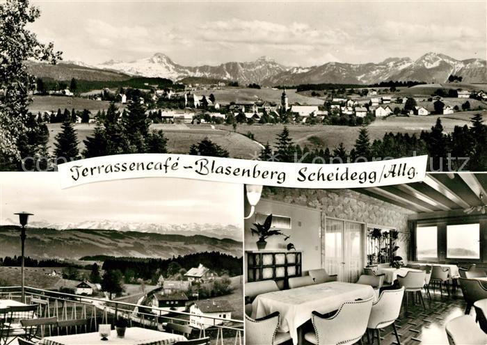 Scheidegg Allgaeu Terrassencafe Blasenberg
