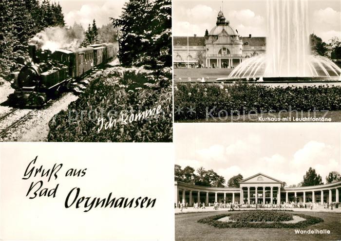 Bad Oeynhausen Kurhaus Leuchtfontaene Wandelhalle Eisenbahn