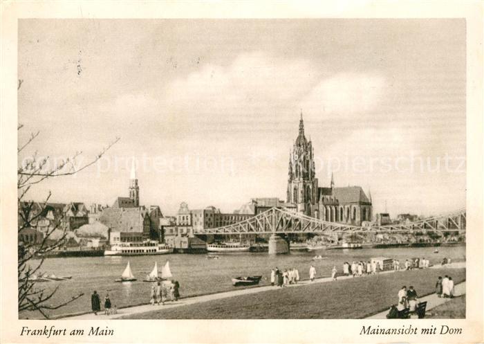 Frankfurt Main Mainansicht Dom
