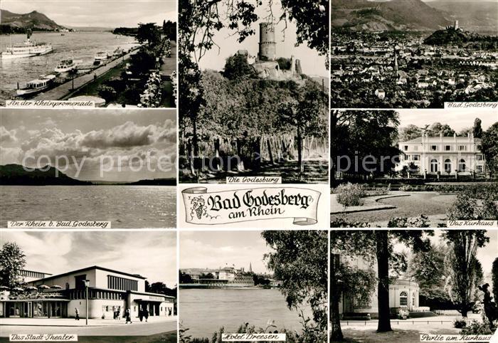 Godesberg Bad Stadt Theater Kurhaus Rheinpromenade Godesburg