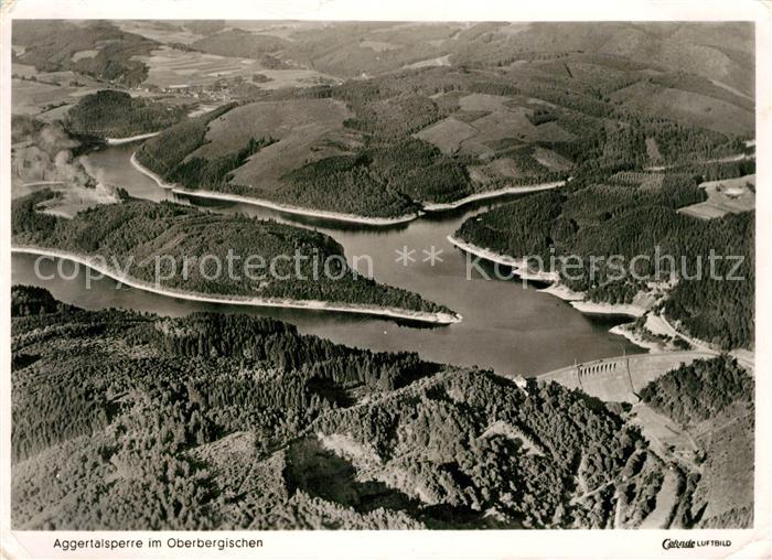 Aggertalsperre Fliegeraufnahme Staumauer