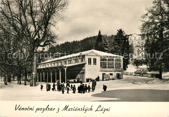 Marianske Lazne Kuranlagen Winterlandschaft