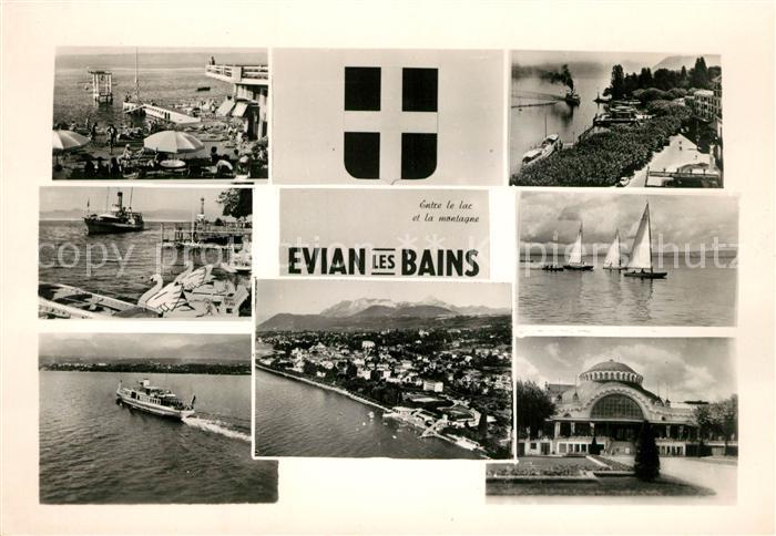 Evian-les-Bains Haute Savoie Schiffe Fliegeraufnahme