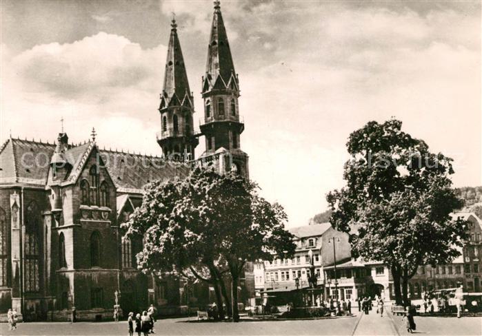 Meiningen Thueringen Platz der Republik Kirche