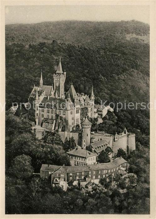 Wernigerode Harz Schloss Feudalmuseum Fliegeraufnahme