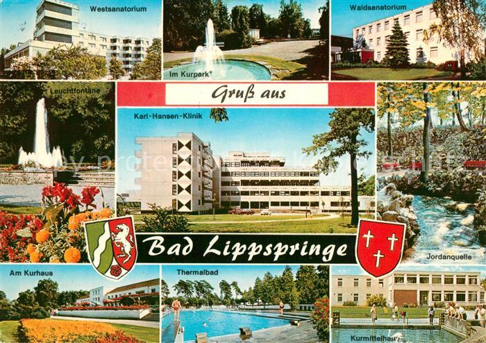 Bad Lippspringe Westsanatorium Kurpark Karl Hansen Klinik Kurhaus Thermalbad