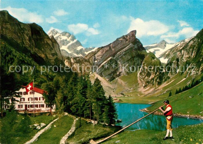 Alphorn Alphornbläser Gasthaus Seealpsee Altman