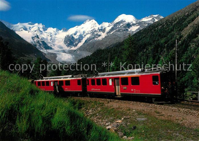 Eisenbahn Barninabahn Morteratschgletscher Piz Palue Bellavista Oberengadin