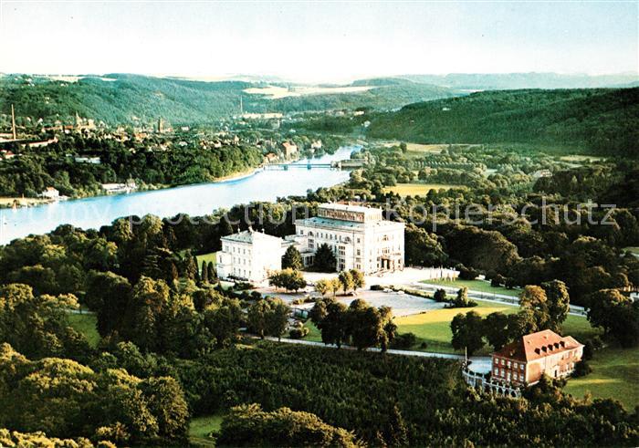 Essen Ruhr Villa Huetel mit Baldeneysee Fliegeraufnahme