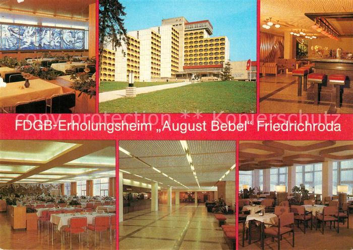 Friedrichroda FDGB Erholungsheim August Bebel Restaurant Hallenbar Speisesaal Em