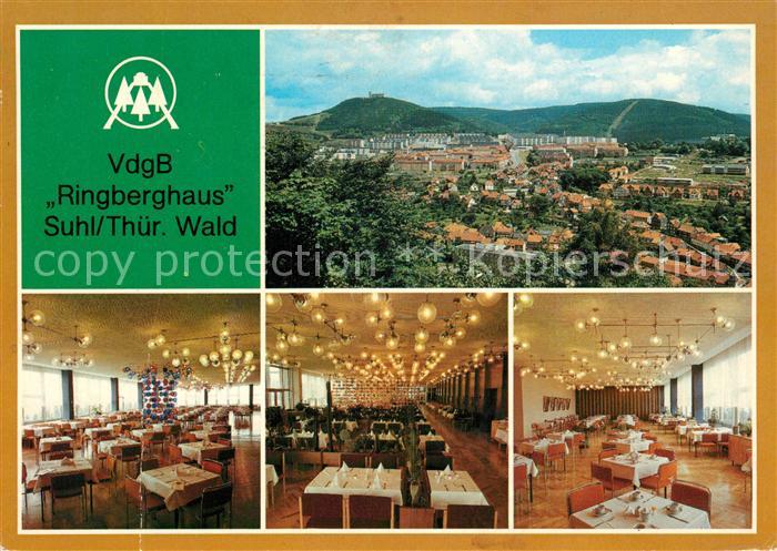 Suhl Thueringer Wald VdgB Ringberghaus Restaurant Stadtpanorama