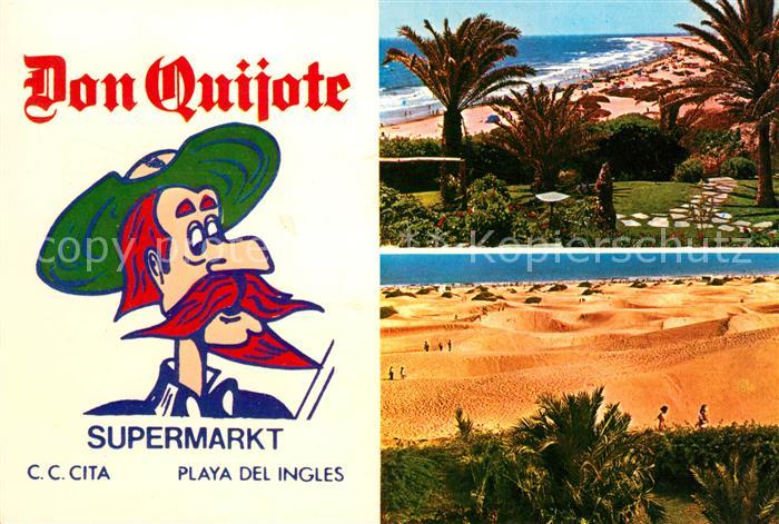 Playa del Ingles Supermarkt Don Quijote Park Strand Wuestenlandschaft