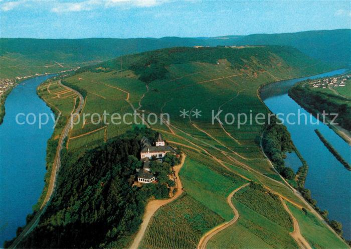 Bullay Mosel Bergcafe Restaurant Marienburg Fliegeraufnahme