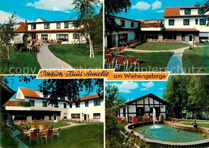 Bad Holzhausen Luebbecke Pension Haus Annelie am Wiegengebirge Garten Teich