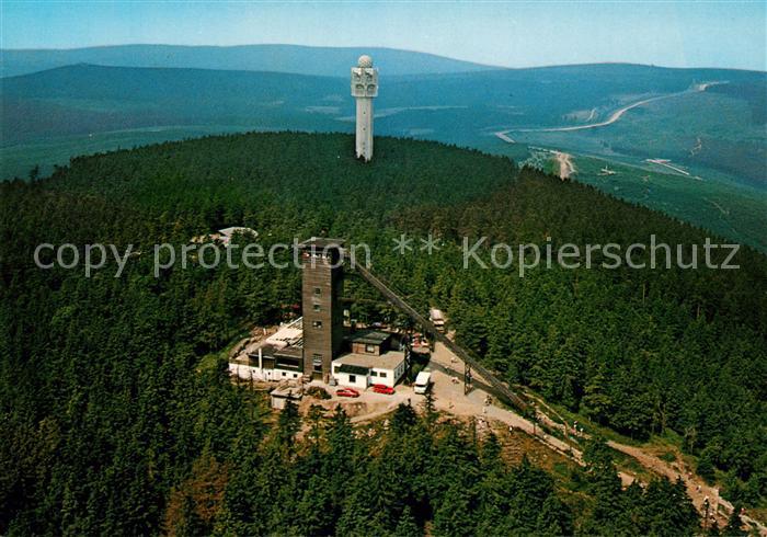 Braunlage Wurmbergbaude und Sender Fliegeraufnahme