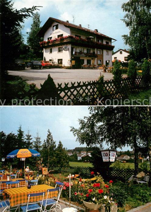 Langdorf Regen Cafe Pension Hubertus Gartenterrasse