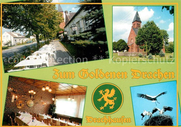 Drachhausen Gaststaette Zum Goldenen Drachen Kirche Storchennest