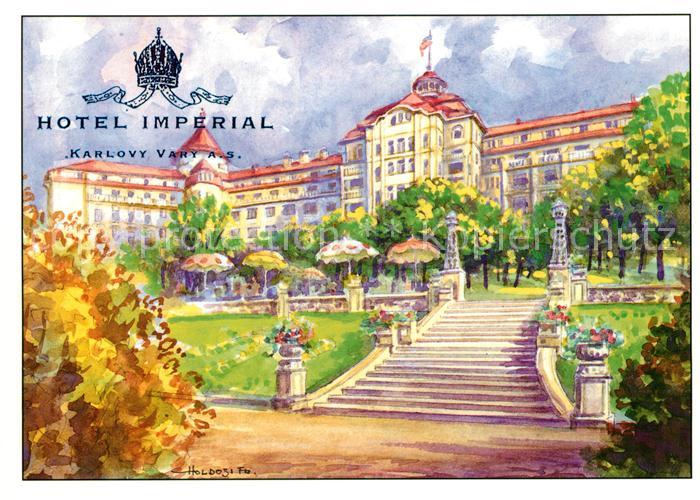 Karlovy Vary Lazensky Hotel Imperial Kuenstlerkarte