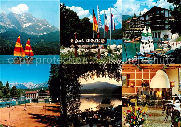 Grainau Eibsee Hotel Kaminzimmer Tennisplaetze Alpenblick Huber KarteNr 10.425