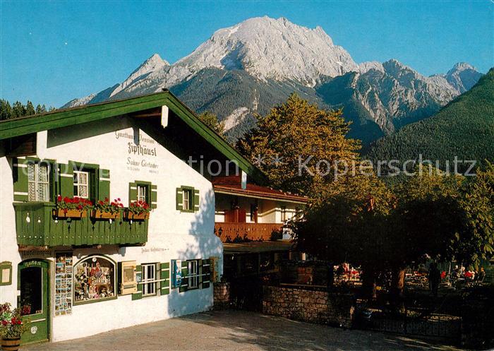 Ramsau Berchtesgaden Berggasthof Pension Zipfhaeusl Sahnegletscher Watzmann Berc