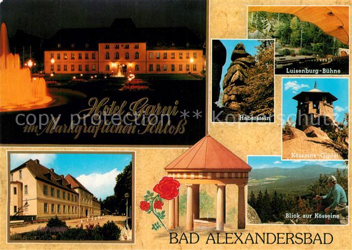 Bad Alexandersbad Hotel Garnie im Markgraeflichen Schloss Haberstein Felsen Luis