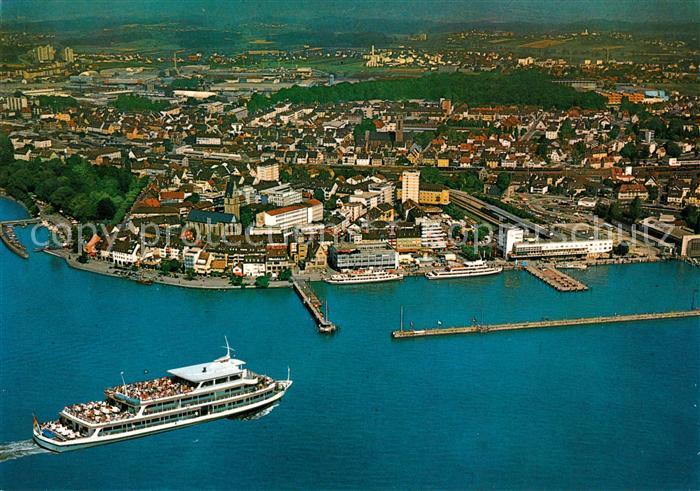 Friedrichshafen Bodensee Faehre Hafen Fliegeraufnahme