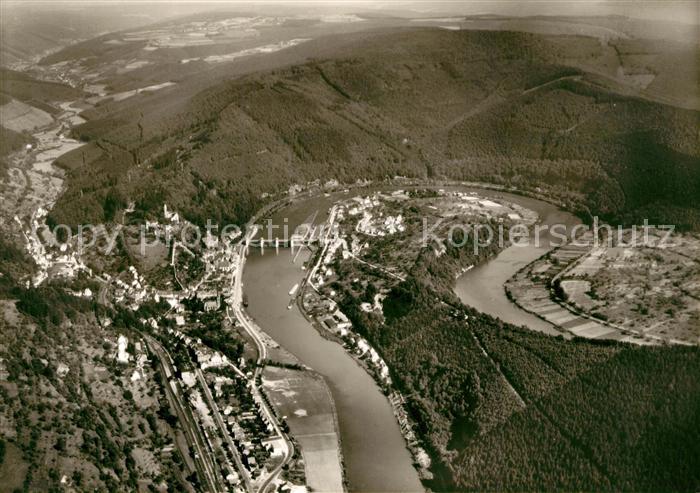 Hirschhorn Neckar Fliegeraufnahme Original Straehle Bild Nr 8-2930