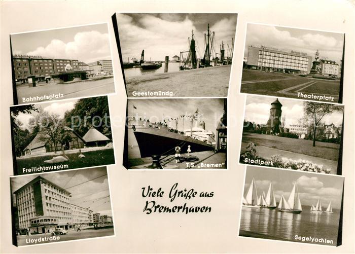 Bremerhaven Bahnhofsvorplatz Freilichtmuseum Llyodstrasse Geestemuendung Passagi