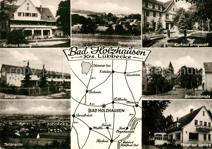 Bad Holzhausen Luebbecke Kurhaeuser Teilansichten Schule Bahnhofstrasse Forsthau