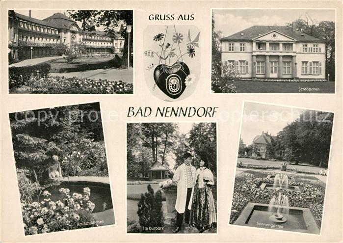 Bad Nenndorf Hotel Esplanade Schloesschen Teich Kurpark Trachten Sonnengarten