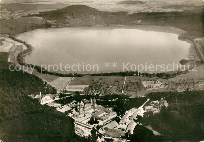 Maria Laach Glees Abtei Laacher See Fliegeraufnahme